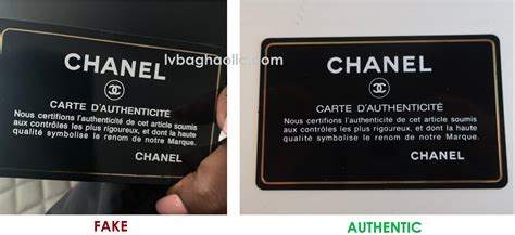 how to tell fake chanel|authenticity card Chanel.